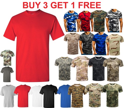 T-shirt Men's Tee mens short sleeve plain T shirt - Picture 27 of 32
