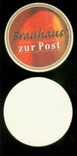 Bierdeckel Brauhaus zur Post Frankenthal (1) Bier Bière Brauerei Rheinland-Pfalz