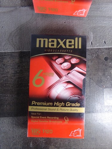 2 Maxell Premium hochwertige 6 Stunden VHS Bänder leere Medien Neu aus altem Lagerbestand - Bild 4 von 9