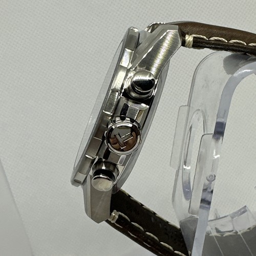 TISSOT SUPERSPORT CHRONO T125.617.16.041.00 BLUE DIAL BROWN LEATHER STRAP - Picture 5 of 8