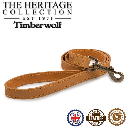 Dog Collar or Lead Leather Ancol Timberwolf Sable Blue Green Mustard Raspberry - Picture 30 of 35