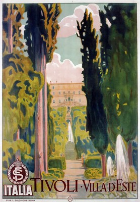 TV82 Vintage 1925 TIVOLI Lazio Italian Italy Travel Tourism Poster A4