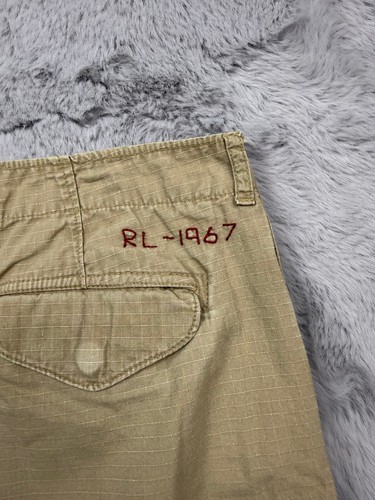 Polo Ralph Lauren Shorts Youth 18 Beige Heavy Cargo Baggy Outdoor Casual - Picture 5 of 6