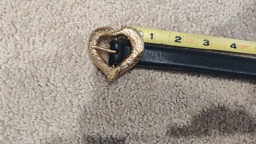 Saint Laurent Heart buckle leather belt size 32\80 - Picture 3 of 12