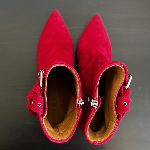 IRO LINAC Ankle Boots In Red Womens Size Eu 39 / US 8 - 8.5 New In Box - Picture 7 of 18
