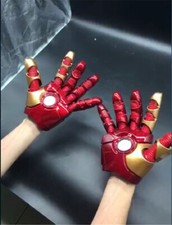 1:1 Wear Gloves Avengers Iron Man MK43 Electric Sound LED Light Hand Cosplay
