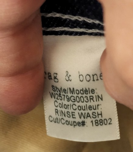 Sz 28 RAG AND BONE DARK Derby Jean High Rise Raw Cut Hem EUC - Picture 6 of 12