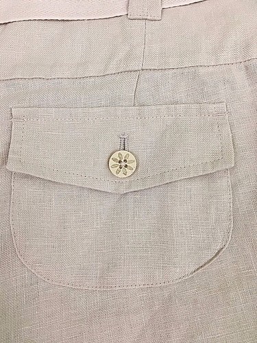 Capris Linen Beige Drawstring Wide Leg Sz 8 Intuitions NWT - Picture 7 of 12