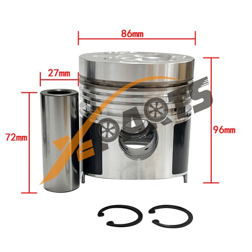 1 pcs 3AB1 Piston With Pin & Clip For Isuzu 3AB1 Engine Parts STD Size 86mm - Imagen 2 de 5