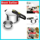 Stainless Steel Secure 5 Neo Pressure Cooker - 6L with Auto-Lock Safety Features
