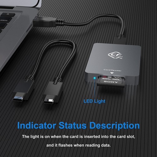 CFexpress Type A Card Reader USB 3.1 Gen 2 10Gbps , Plug&Play CFexpress Reader D - Picture 7 of 10