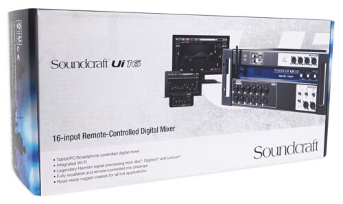 Soundcraft Ui16 Digital Recording Mixer w/Wifi+App Ctrl+Stand+2) Warm Audio Mics - Picture 8 of 12