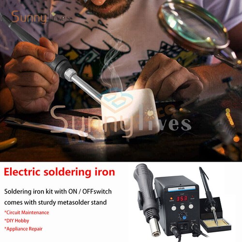 Multifunction 700W Digital Solder Iron Kit Hot Air Gun Rework Soldering Station - Picture 5 of 26