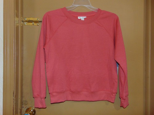 Women's Just Be.. Size Md. Mineral Red / Rust Fleece Crewneck Sweatshirt NEW