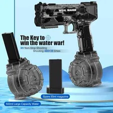 Strong Electric Water Pistol - Fully Automatic Water Gun Continuous Spray