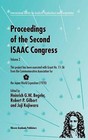 Proceedings of the Second ISAAC Congress: This Project Has Been Executed with Grant No. 11-56 from the Commemorative Association for the Japan World Exposition (1970): Volume 2 by Kluwer Academic Publishers (Hardback, 2000)