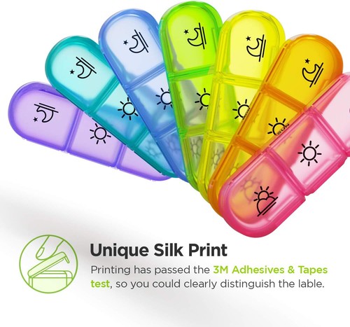 Organizador de píldoras semanal 3 veces al día contenedor separado grande estuche portátil - Imagen 5 de 6