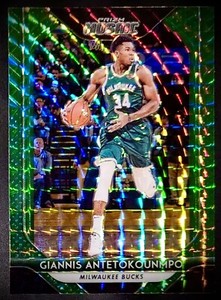 2018-19 Panini Prizm Mosaic Giannis Antetokounmpo Green SP SSP #30 Color Match