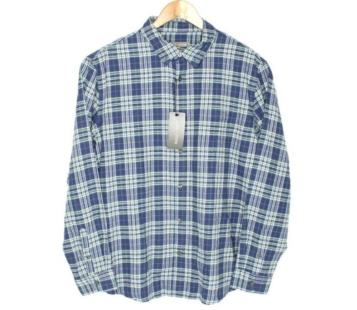Slate & Stone Mens Button Down Flannel Shirt Blue Plaid Long Sleeve Collar Sz XL - Picture 2 of 6