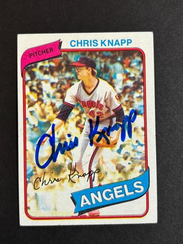 Chris Knapp Angels Signed 1980 Topps Baseball Card #658 Auto Autograph 3 - Afbeelding 1 van 2
