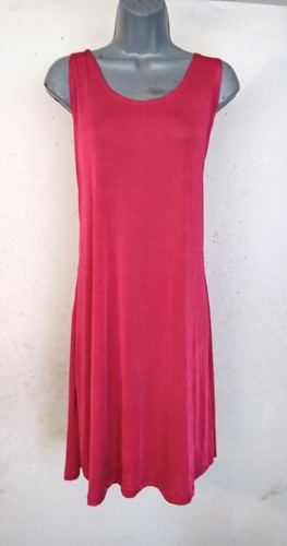 Flamingo Pink Sheath Tank Short Dress Easy Care No Wrinkle Travel - Picture 1 of 7