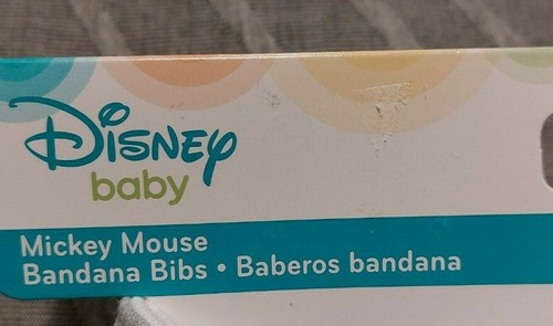 Nuevo Disney Bebé Mickey Mouse Paquete de 3 Bandana Babero Set -3087 - Imagen 2 de 7