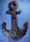 Handmade Wood Anchor Wall Hanging Plaque Nautical Beach Decor 15"H