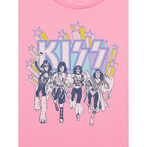 Kiss Mädchen Grafik T-Shirt, Rosa Large - Bild 3 von 3