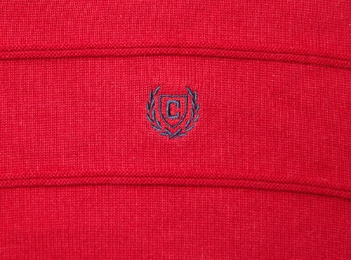 Mens large Chaps red striped V neck sweater vest - Picture 3 of 14