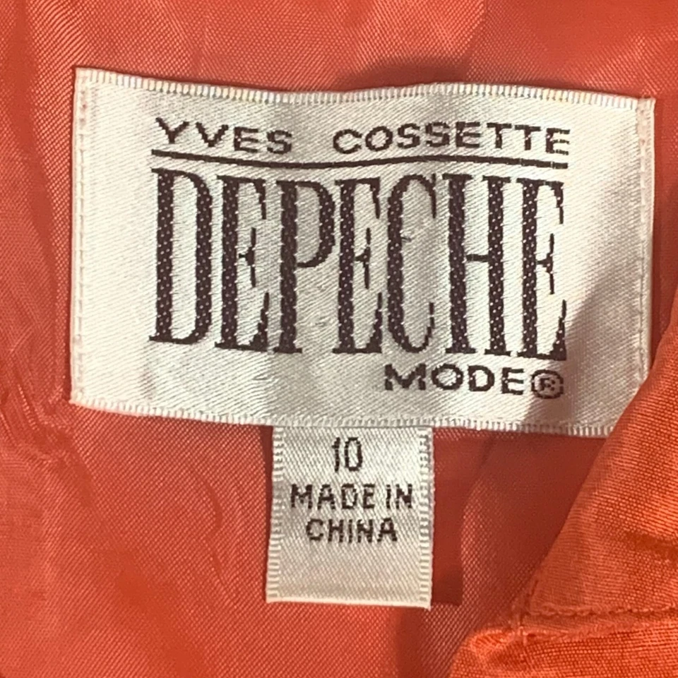 Top De Colección DEPECHE MODE por Yves Cossette Para Mujer 10 Rosa Seda Envolvente Atar Retro Años 90 Foto 3 de 4