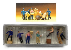 Preiser HO # 10016 Delivery Men With Loads B5