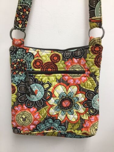 Vera Bradley Disney Parks Perfect Petals Hipster Crossbody Purse Bag Mickey - Picture 1 of 12