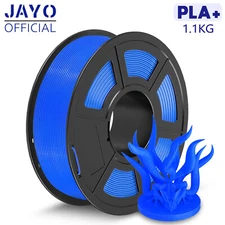 JAYO 1.1KG PLA+ Blue 1.75mm 3D Printer Filament Warping Free Neatly Wound