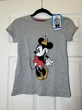 Girls Grey DISNEY Minnie Mouse Graphic Tee Size 10/12 BNWT