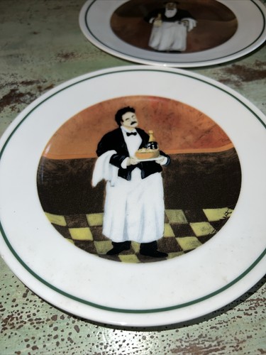 SET OF 4 WILLIAMS SONOMA GUY BUFFET SOMMELIER WAITER SALAD PLATES 7 7/8" D - Picture 2 of 9