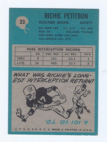 1964 Philadelphia Football - SET BREAK HIGH GRADE SINGLES EX+++  Pick From List - Picture 39 of 343