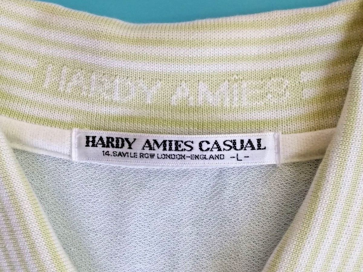 VTG HARDY AMIES Sport London Mens Short Sleeve Polo Shirts L