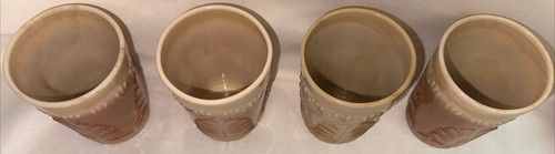 Greentown National Glass #400 Vaso Hoja Soporte Chocolate Escoria Vidrio EE. UU. (8) - Imagen 4 de 15