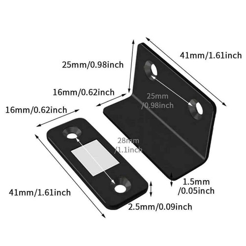 2/4x Extrem Stark Schrank Tür Türmagnete Magnetschnäpper Möbelmagnet L Form - Bild 9 von 10