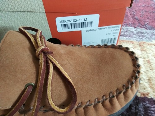 NEW $59 Mens Acorn Wear About Camp Moccasins Shoes, size 11 - Afbeelding 2 van 5