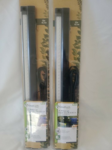 2- Black Light Good Earth Lighting 18-Inch LED Plug In Strip