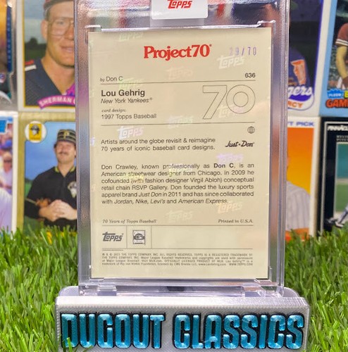 Topps Project70® Card 636 - 1997 Lou Gehrig by Don C Rainbow Foil #29 - Bild 2 von 2