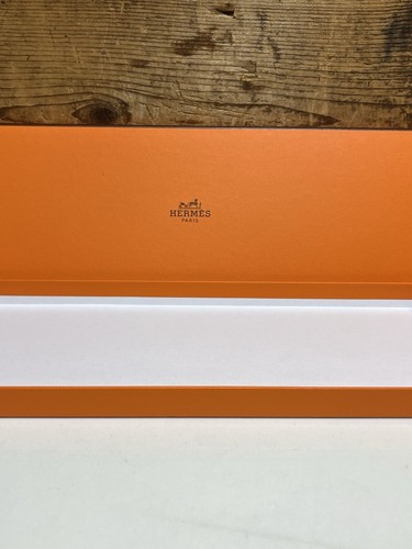 "Auténtica caja vacía Hermes Paris almacenamiento de regalo 14,5" x 5" x 1""" - Imagen 2 de 6