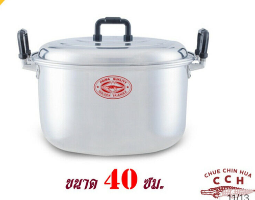 Thai Traditional Crocodile Brand Aluminum Cooking Pot 2 Thick Handles 36 - 60 cm - Picture 48 of 102