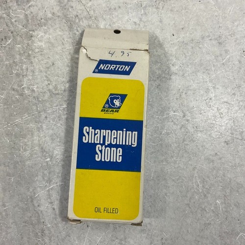 VTG Bear Brand Norton Sharpening Stone Oil Filled Crystolon Combination Bench - Bild 8 von 8