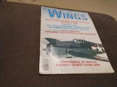 VINTAGE MAGAZINE WINGS BY SENTRY DEC 1979 ITALY P 108B F6F HELLCAT TURKEY db