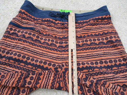 Patagonia Wavefarer Board Shorts 21" Men 31 Orange Blue Graphic Print Swim Trunk - Picture 5 of 13