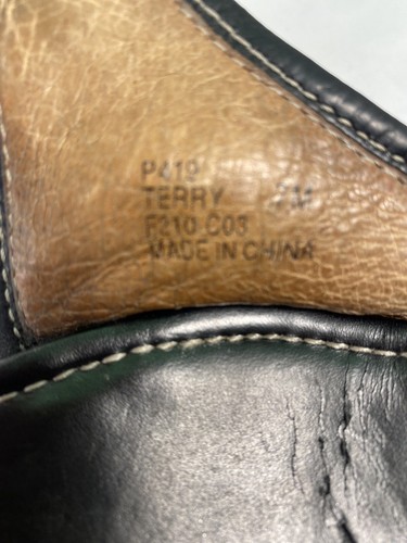 Coach Terry zeppa in pelle di vitello fibbia slip on nero taglia 7 - Foto 10 di 13