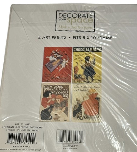 NEW Set Of 4 Reproduction Vintage French Ad Poster Art Prints~Fits 8"x10" Frame - Picture 6 of 9
