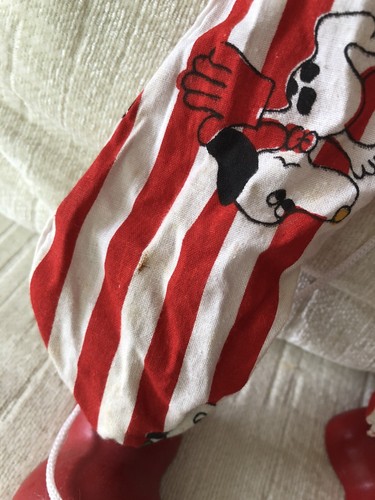 Traje vintage de 1950 LA DODGERS marioneta de payaso en rojo blanco estampado de fisgón puntiagudo - Imagen 5 de 12